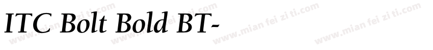 ITC Bolt Bold BT字体转换